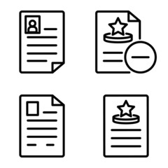 Docs1-2 Flat Icon Set Isolated On White Background