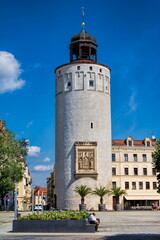 Obraz premium görlitz, deutschland - frauenturm am marienplatz