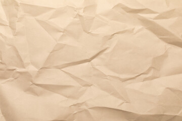 Crumpled kraft paper textured background