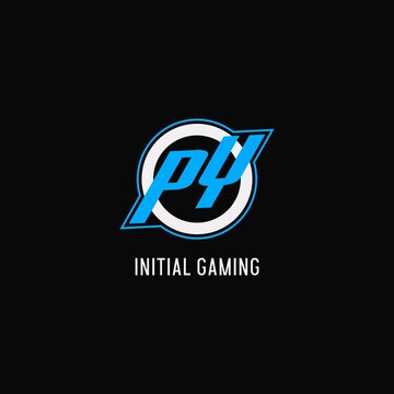Initial PY logo circle line, creative esport team logo monogram style