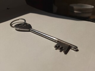big key on a paper