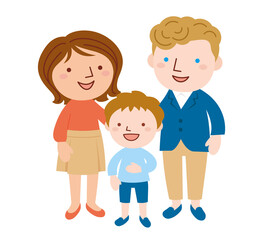 国際結婚　3人家族