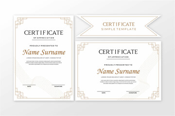 Simple and elegant border for certificate of achievement collection