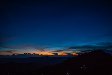 beautiful nature of mountains and clouds