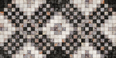 Marble texture with retro pattern mosaic background, pixel design