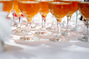 glasses with champagne