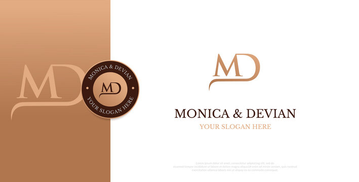Initial MD Logo Design Vector