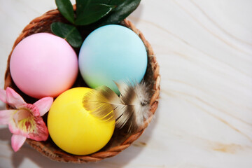 festive colorful christian easter eggs