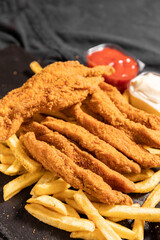 food, chicken, fried, meat, meal, dinner, dish, plate, snack, sauce, lunch, delicious, appetizer, cooked, white, wings, crispy, fish, grilled, healthy, tasty, shrimp, fresh, chicken, fast food