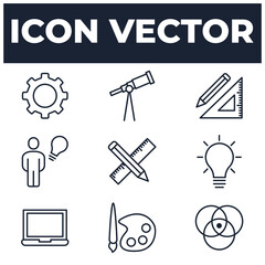 set of creativity elements symbol template for graphic and web design collection logo vector illustration