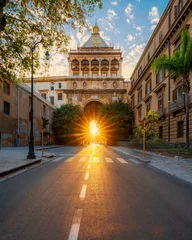 Foto auf Acrylglas Sunset in the middle of Porta Nuova (Palermo) © Francesco