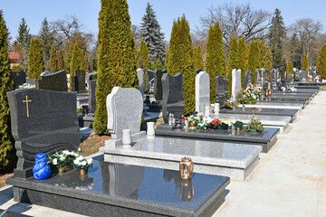 Tombstones in the public cemetery