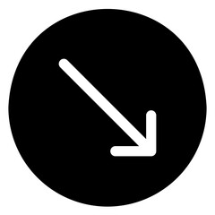 down right glyph icon