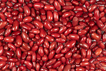 Close up of cooked red kidney beans. Full frame background.