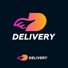 Letter D with wing. Delivery logo. Emblem can use for logistic/transportation, delivery, business, online shop.