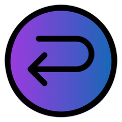 turn back glyph icon