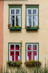 Fototapeta na wymiar Hausfassade mit Fenster, Erfurt
