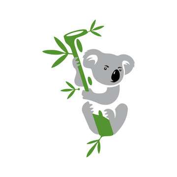 recommend clip art: Koala cute logo design vector template