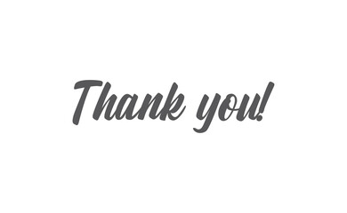 Thank you lettering vector design. Thanks message.