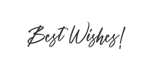 BEST WISHES hand lettering, vector illustration. Positive calligraphy message.
