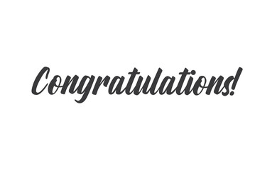 Congratulations vector lettering. Hand drawn style congrats message.