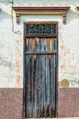 Old weathered colonial style building in Cuba