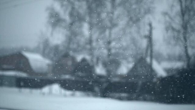 Russian winter, snow and cold