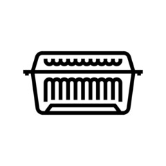 disposable plastic line icon vector. disposable plastic sign. isolated contour symbol black illustration