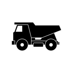 Mining truck icon design template vector isolated illustration