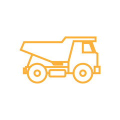 Mining truck icon design template vector isolated illustration