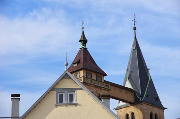 Fototapeta na wymiar Stadtkirche Esslingen am Neckar, Baden-Württemberg, Deutschland