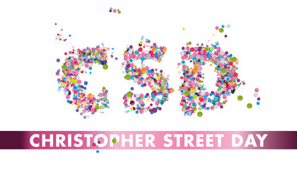 CSD Christopher Street Day colorful Poster icon