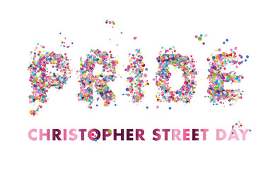 CSD Christopher Street Day colorful Poster icon