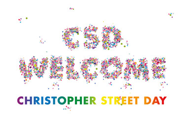 CSD Christopher Street Day colorful Poster icon
