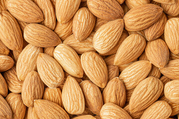 Almond. Almond background..Whole bulk almonds.