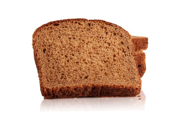 Fototapeta na wymiar Rye bread on a white background.