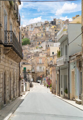 Ragusa (Sicilia, Italy) - A view of touristic baroque city in Sicily island, deep southern of Italy, with his old historical center named Ibla, UNESCO site.