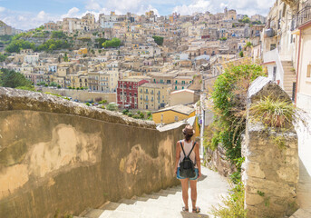 Ragusa (Sicilia, Italy) - A view of touristic baroque city in Sicily island, deep southern of...