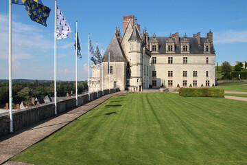 gothic and renaissance castle in amboise (france)