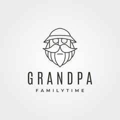 grandfather line art logo vector symbol illustration design