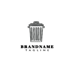 waste basket cartoon logo icon design vector illustration