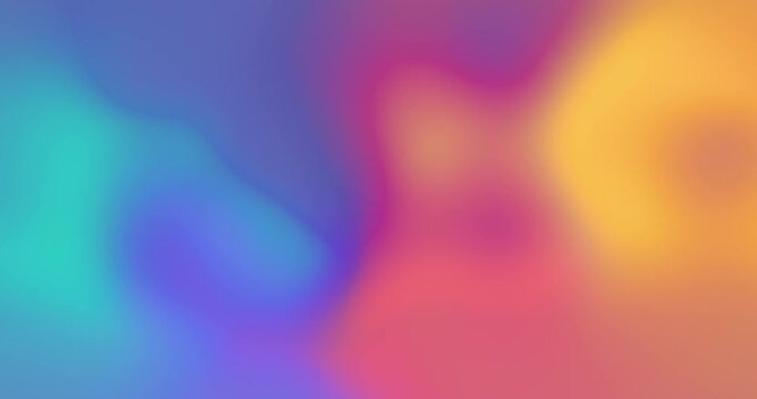 Blurred colored abstract background. Smooth transitions of iridescent colors. Colorful gradient moving. Rainbow backdrop.