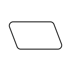 parallelogram shape illustration vector graphic. basic shape perfect for preschool learning for children and good for mathematics