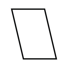 parallelogram shape illustration vector graphic. basic shape perfect for preschool learning for children and good for mathematics