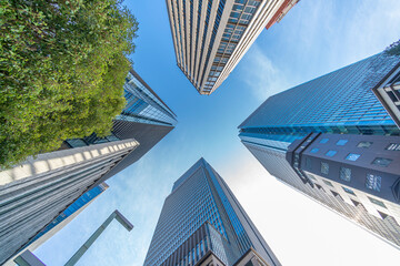 東京都中央区日本橋の景色　高層ビル