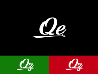 Modern QE Signature Letter Logo, Signature Qe eq Logo For wedding cosmetics beauty flower or fashion brand