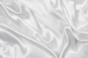 Elegance white satin silk with waves, abstract background luxury cloth, elegant wallpaper design....