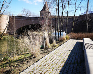 old bridge over the river