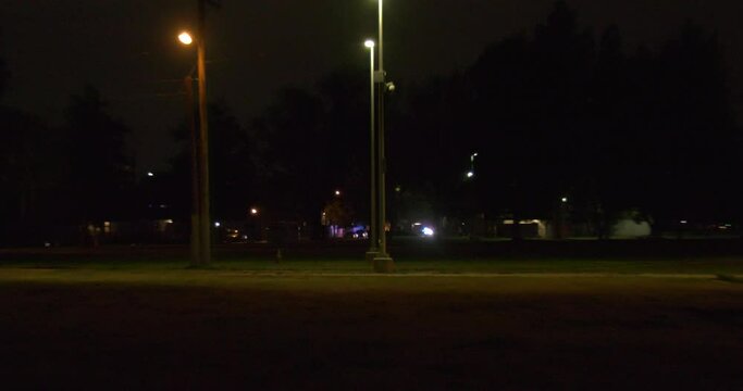 police units arrive with lights and sirens 