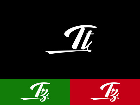 Vector TT Logo, Luxury Tt tt signature and handwriting letter logo for your floral botanical fashion garden flower business
